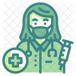 Female Medical Doctor Mask  Icon