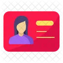 Female Member Card  Icon