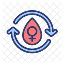 Female menstrual cycle  Icon