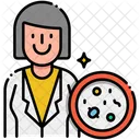 Female Microbiologist  Icon