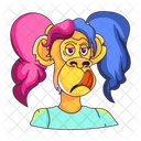 Female Monkey Cute Monkey Funny Monkey Icon