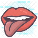 Female Mouth Tongue Out Female Lips Icon