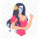 Female Necromancer Halloween Lady Halloween Girl Icon