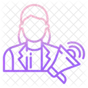 Female News Advertiser  Icon