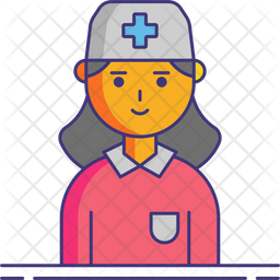 Female Nurse Icon - Download in Flat Style