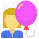 Female Party Party Ballon Icon