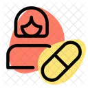 Female Patient Female Doctor Woman On Medication Icon