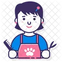 Female Pet Groomer  Icon