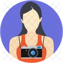 Female Photographer Cameraperson Icon