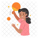 Female Ping Pong Player Ping Pong Table Tennis Icon