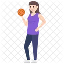 Female Player Sportsman Sportsperson Icon