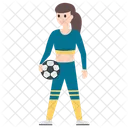 Female Player Sportswoman Soccer Player Icon