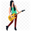 Rock Star Playing Guitar Guitar Player Icon