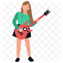 Rock Star Playing Guitar Guitar Player Icon