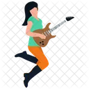Playing Guitar Guitar Player Guitarist Icon