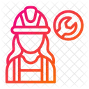 Female Plumber Repairwoman Worker Icon