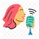 Female podcaster  Icon