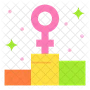 Female Podium Podium Chart Icon