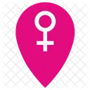 Female Point Location Icon