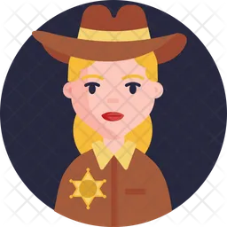 Female Police  Icon