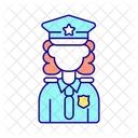 Female Police Officer Icon