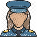 Female Police Officer Policing Law Icon