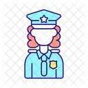 Female Police Officer Icon