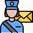 Female Postman Postman Letter Icon