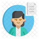 Female Project Manager  Icon