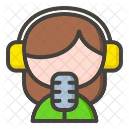 Female Radio Speaker  Icon