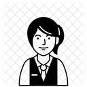 Female Receptionist  Icon