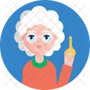 Rent Auctioneer Woman Icon
