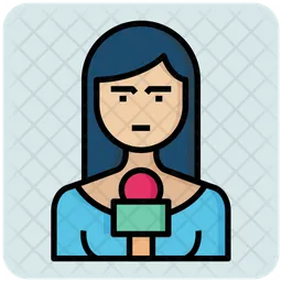 Female Reporter  Icon