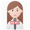 Female Reporter  Icon