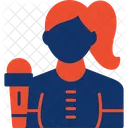 Female Reporter  Icon