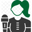 Female Reporter  Icon