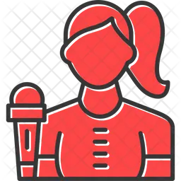 Female Reporter  Icon