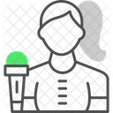 Female Reporter  Icon
