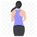 Female Runner Jogging Sportswoman Icon