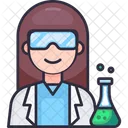 Female Scientiest Female Scientist Lab Icon