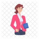 Office Girl Female Secretary Female Employee Icône