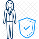 Female Security Administrator  Icon