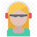 Female Shooter Shooter Glasses Icon