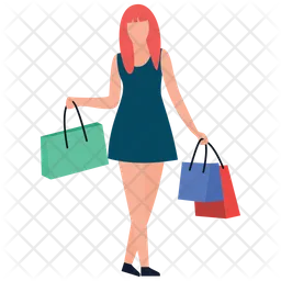 Female Shopper  Icon