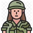 Female Soldier Women Icon