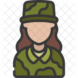 Female Soldier  Icon