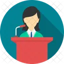 Female Speech Announcement Female Icon