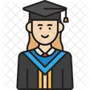 Female Student Graduate  Icon