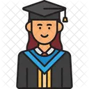 Female Student Graduate Student Graduate Female Student Icon