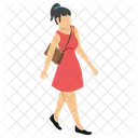 Female Student Female Avatar Student Going Icon